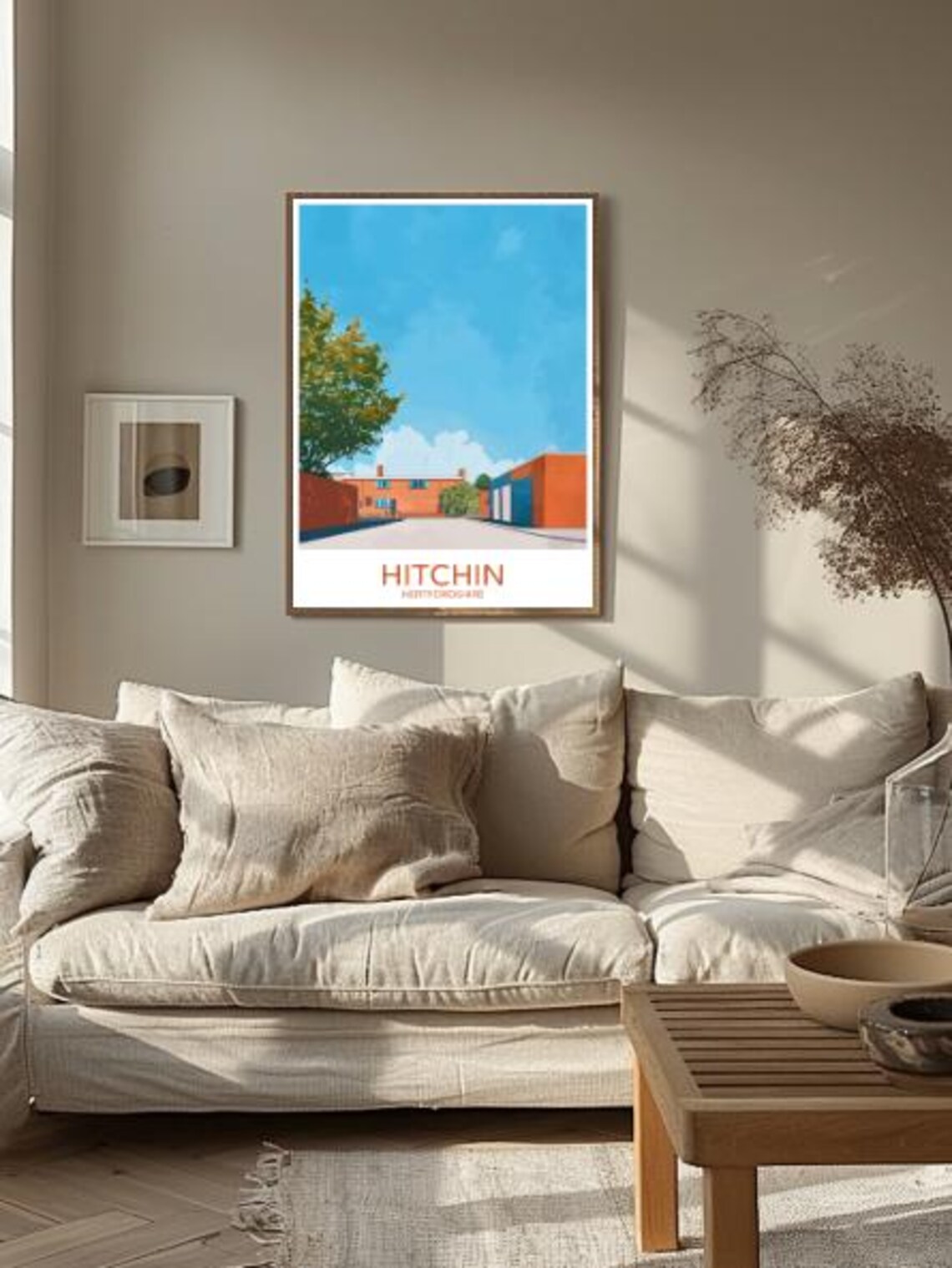Hitchin Hertfordshire Quiet English Town Minimalist Travel Poster - Image 2