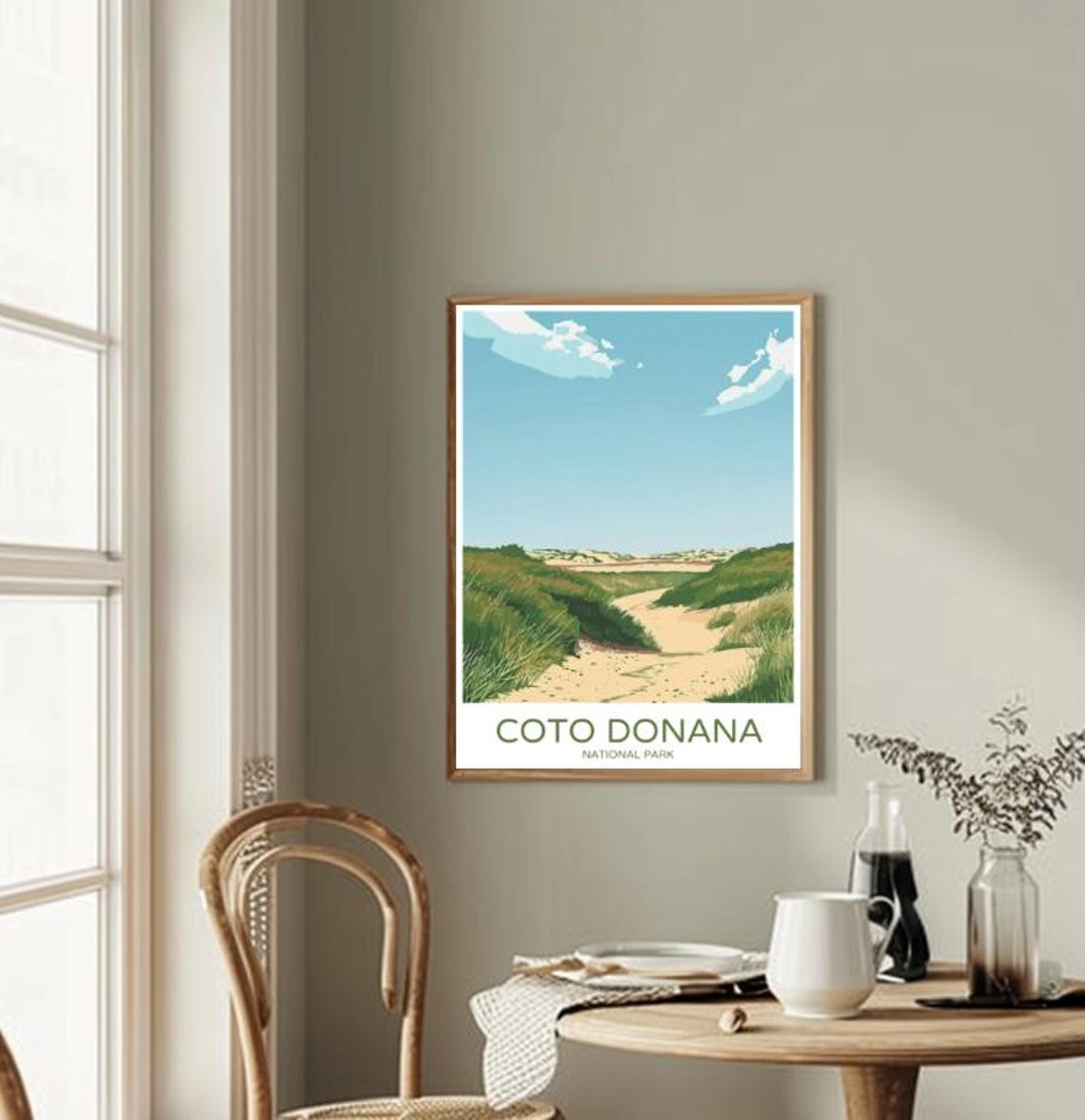 Coto Donana National Park Coastal Dunes Travel Illustration Poster - Image 2