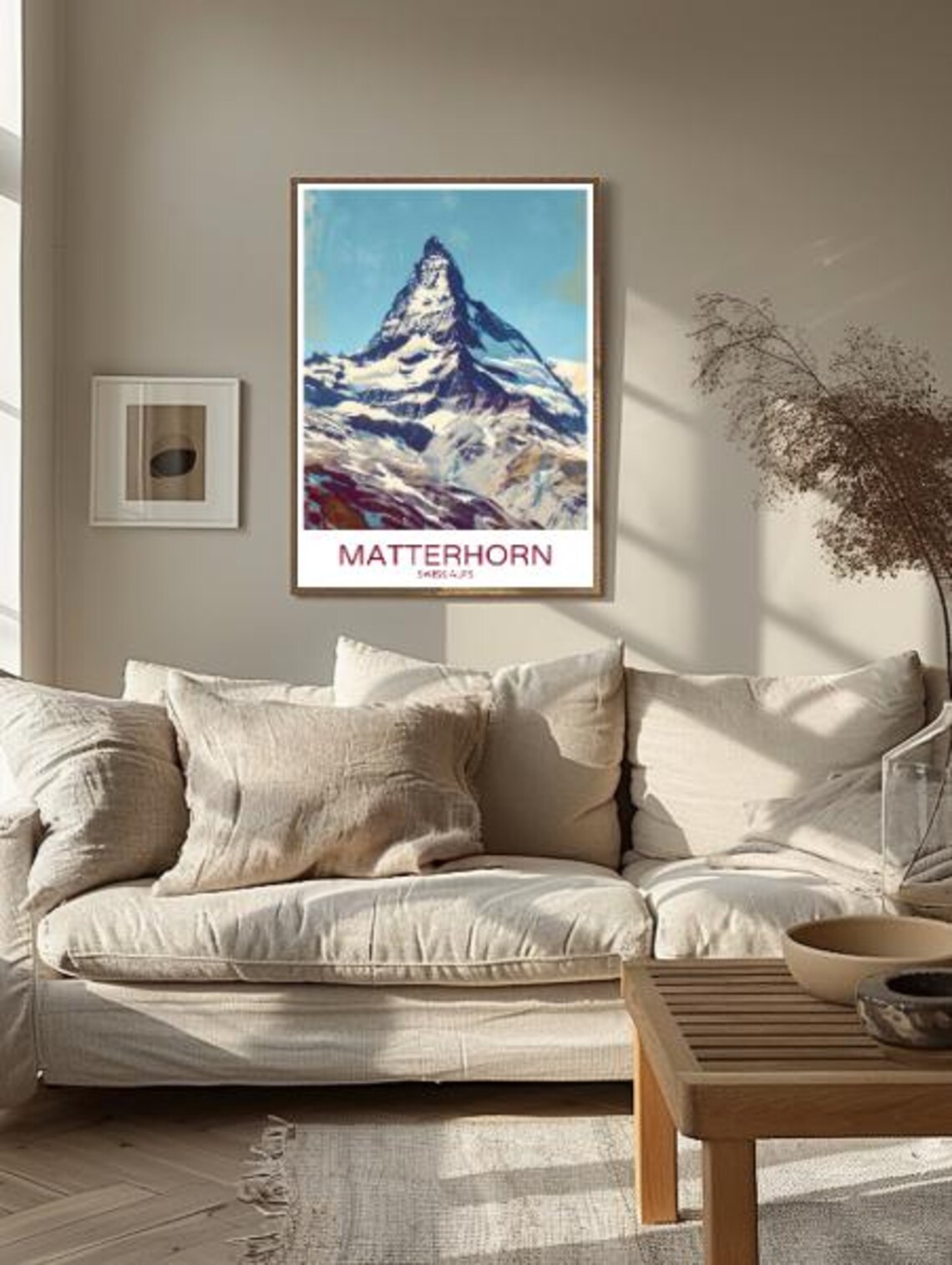 Matterhorn Swiss Alps Iconic Pyramid Peak Alpine Travel Poster - Image 2