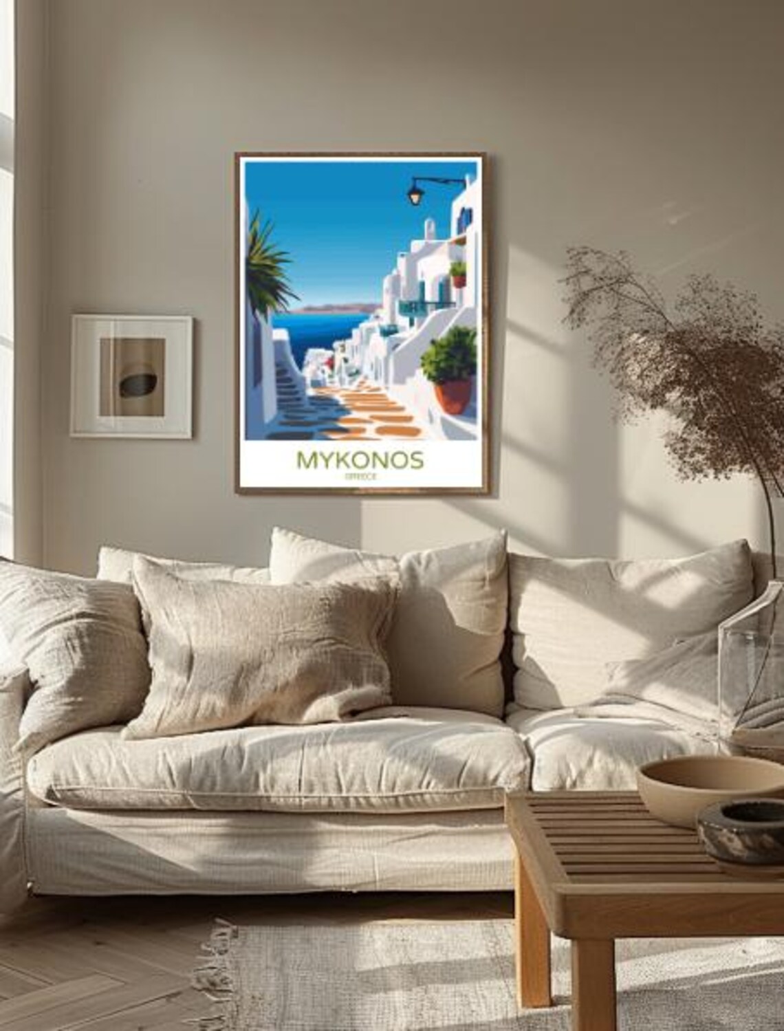 Mykonos Greece Travel Poster, Mediterranean Decor - Image 2