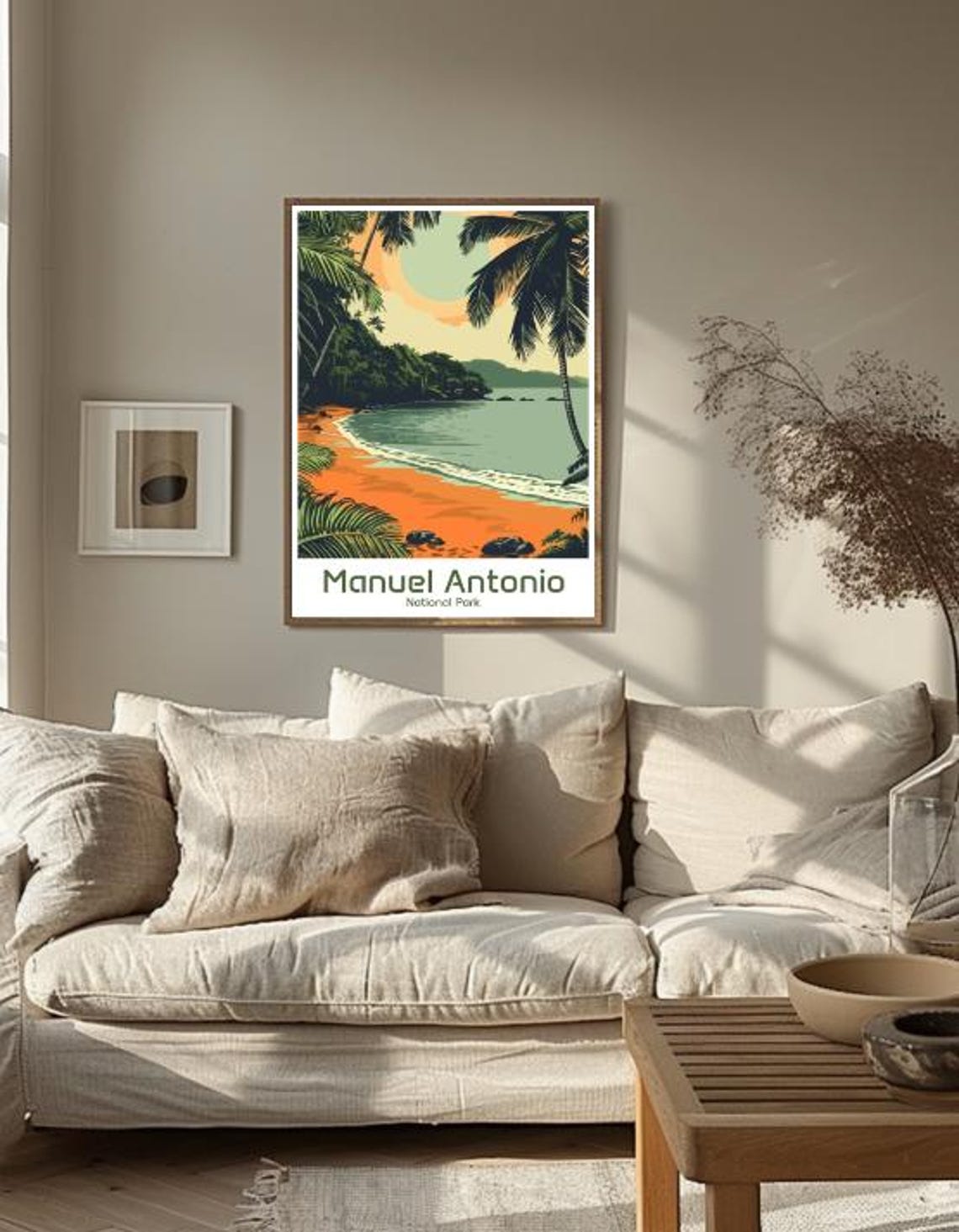 Manuel Antonio National Park Tropical Beach Retro Travel Poster - Image 3