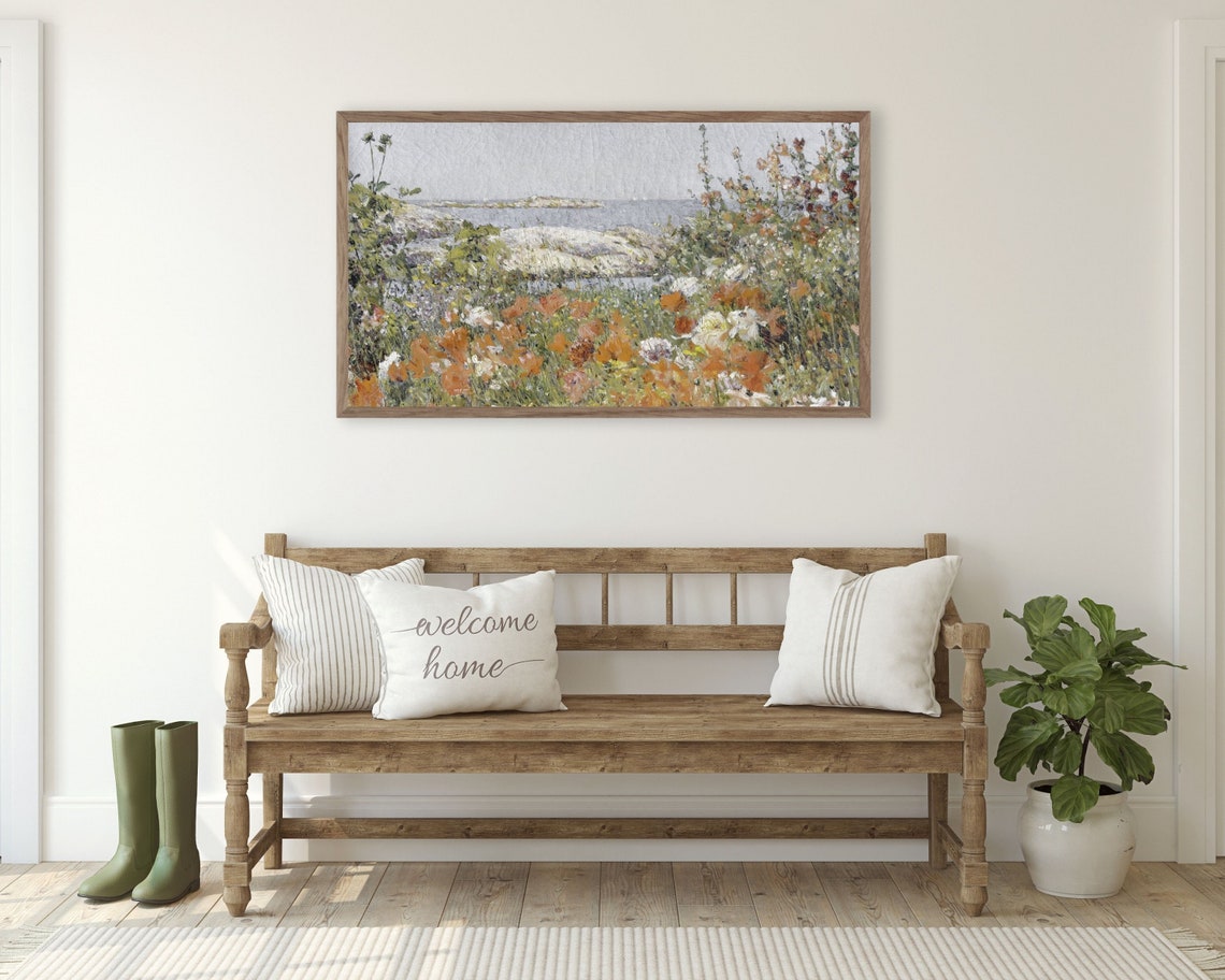 Floral Frame Tv Art Wildflowers By The Sea Spring Field Of Flowers Frame Tv Art Summer Coastal Flowers Vintage Tv Artwork Tv29 - Image 2