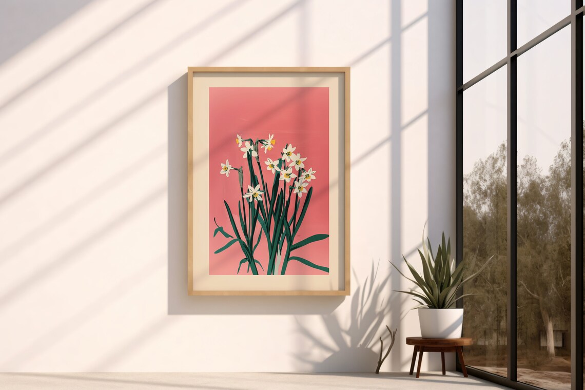 March Birth Flower Jonquil Botanical Art Print - Image 3