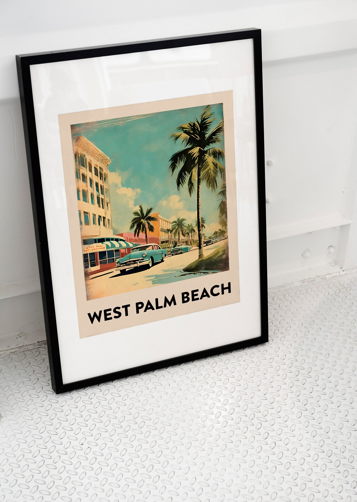 West Palm Beach Vintage Travel Poster, Florida Art Print - Image 4