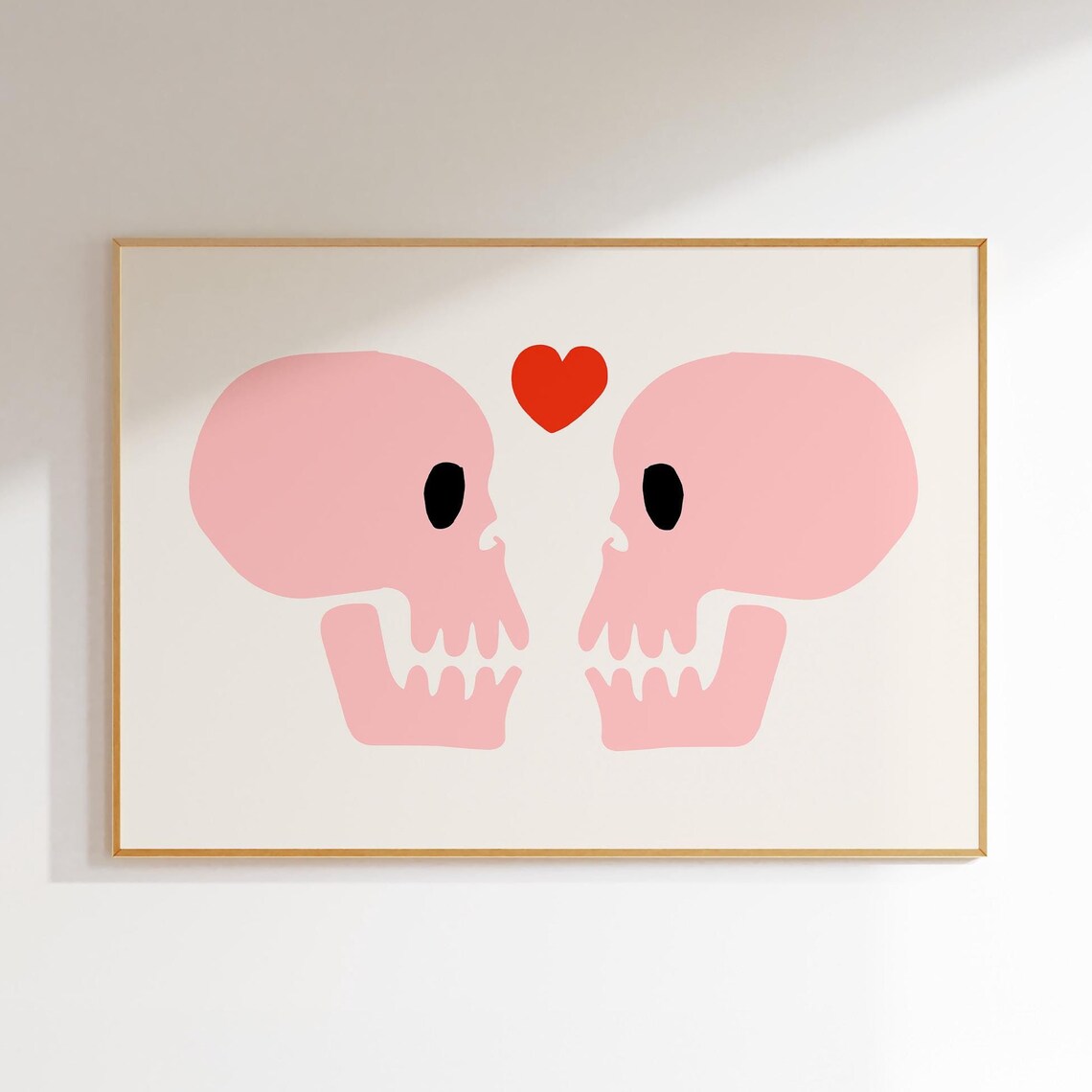 Skull, Til Death Do Us Part Valentine Love Art Print