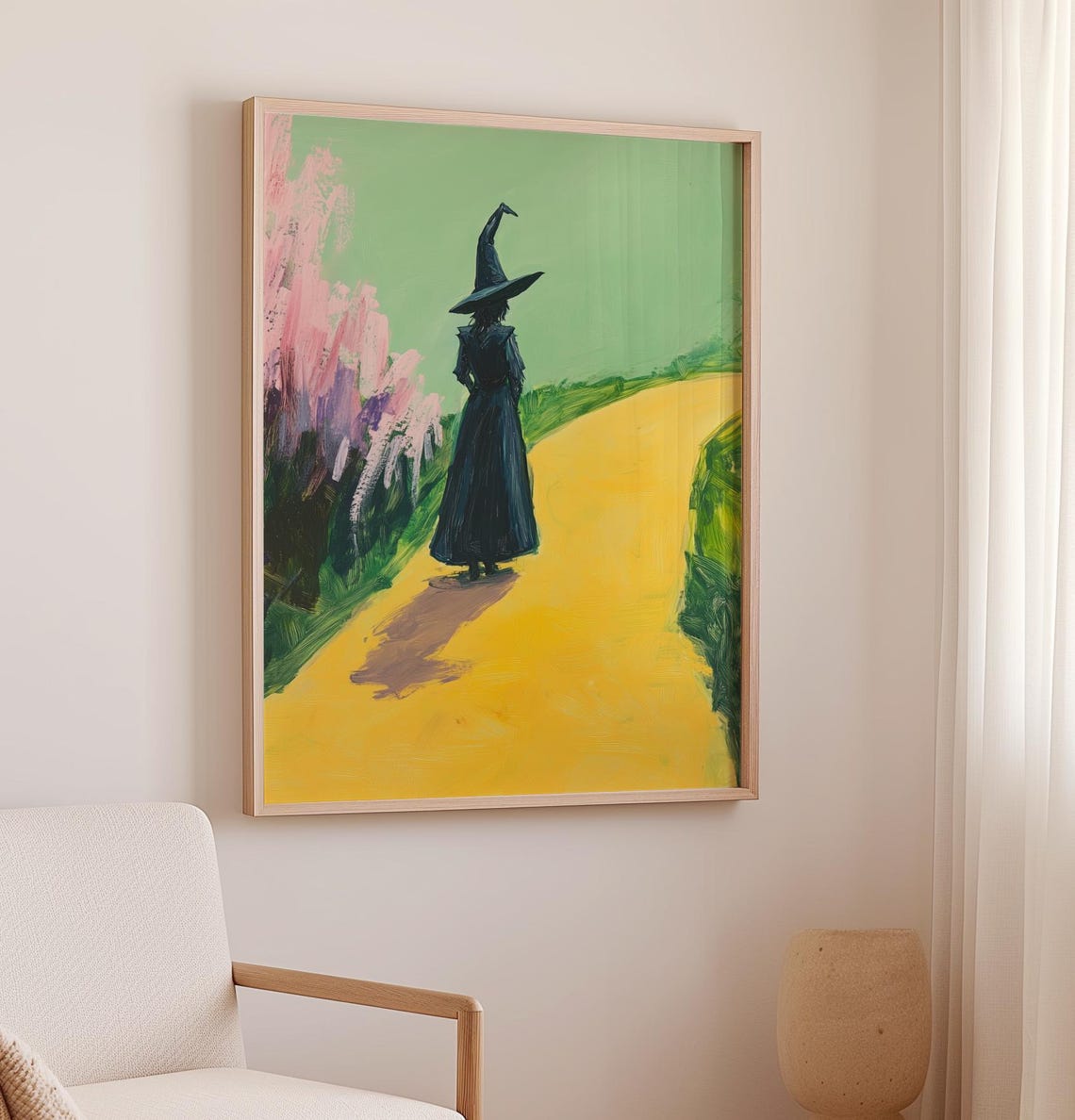 Wicked Witch Walking The Yellow Brick Road Oz Fantasy Art Print - Image 2