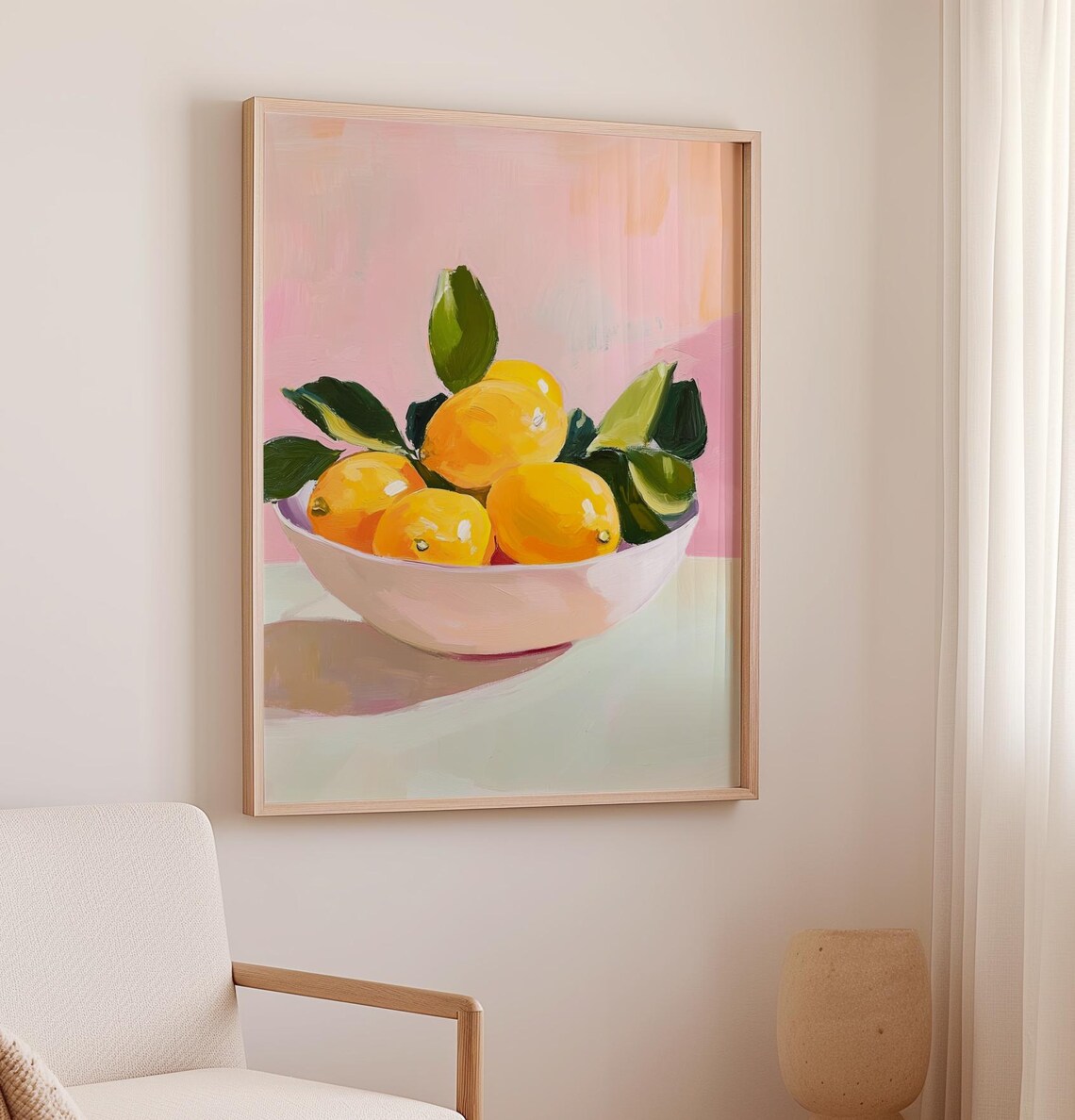 Bowl Of Lemons Kitchen Art, Citrus Food Print - Image 2