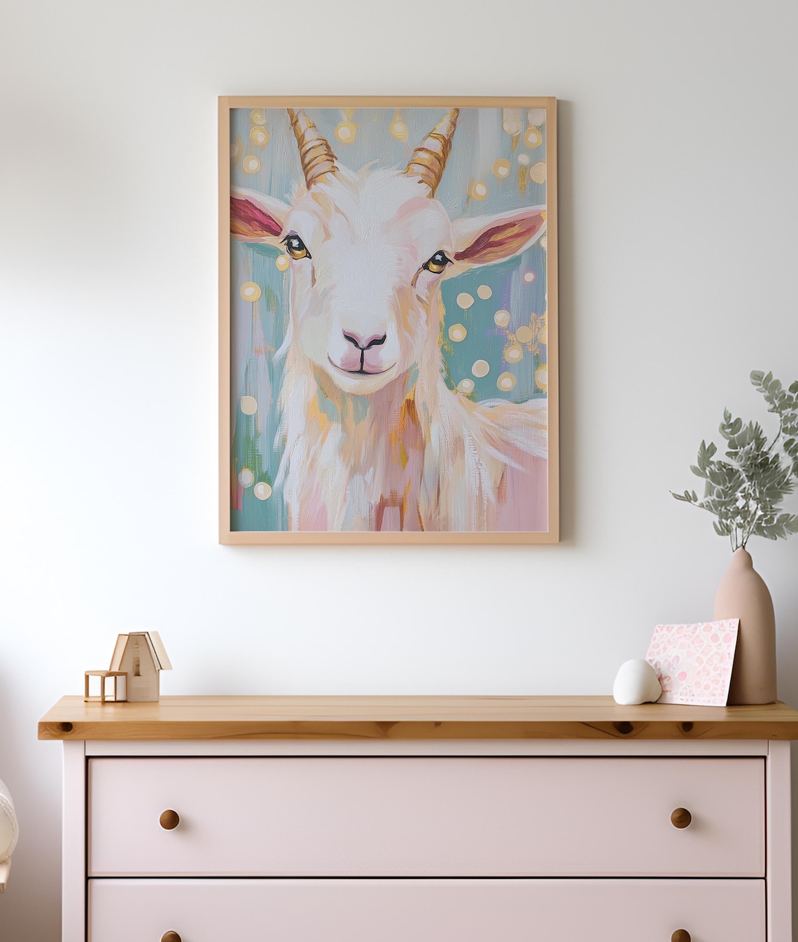 Goat Art Print, Stylish Goat Nursery Decor - Image 2