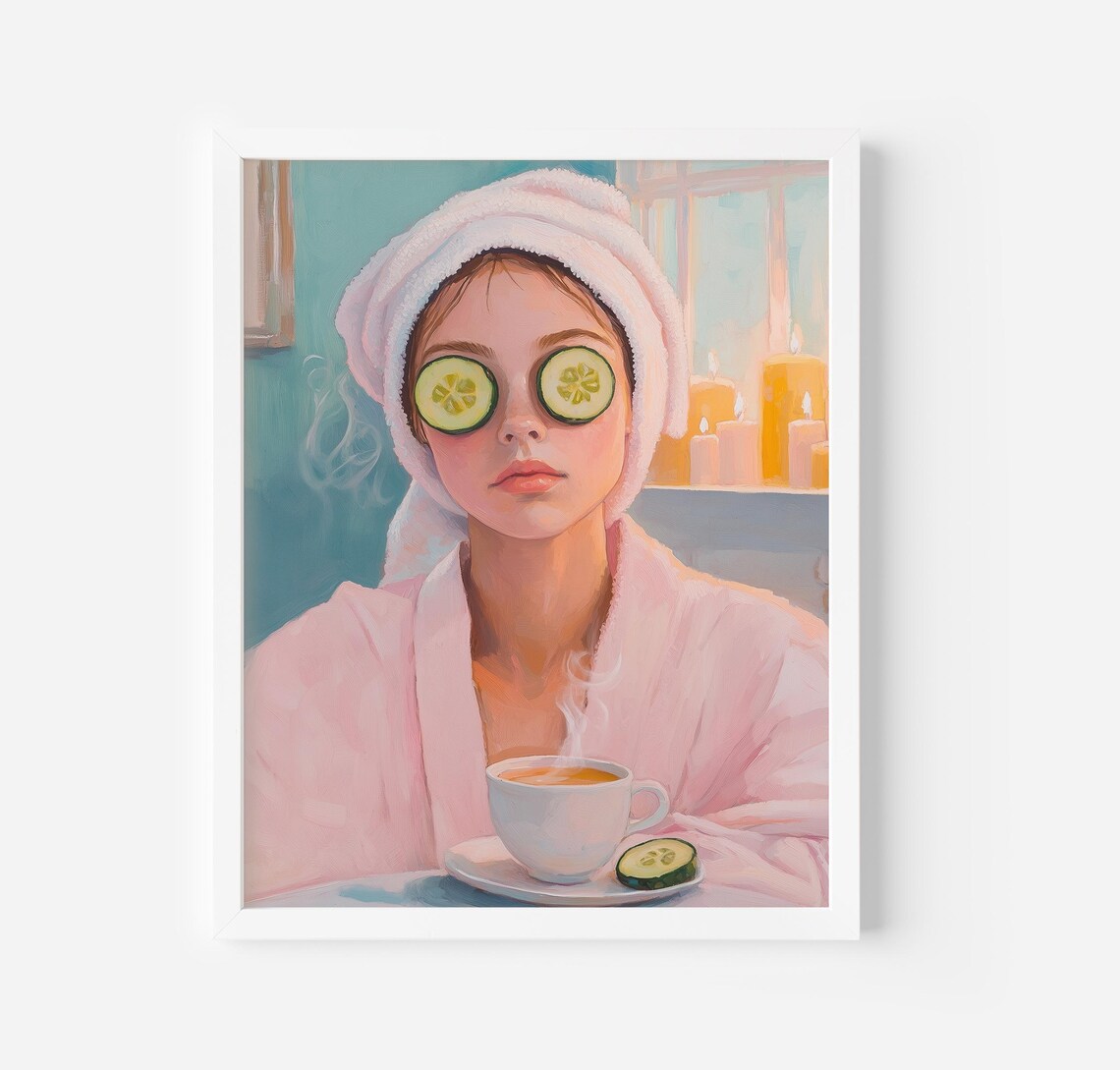 Spa Art Print, Retro Beauty Salon Still Life Poster