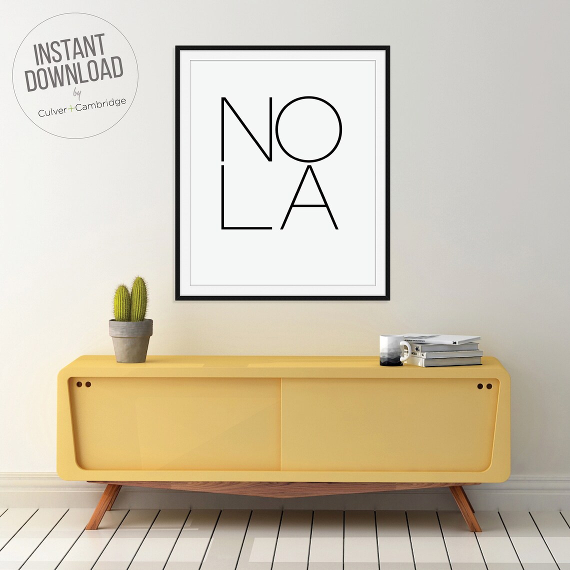 NOLA New Orleans Louisiana Minimalist Typography City Love Poster - Image 3