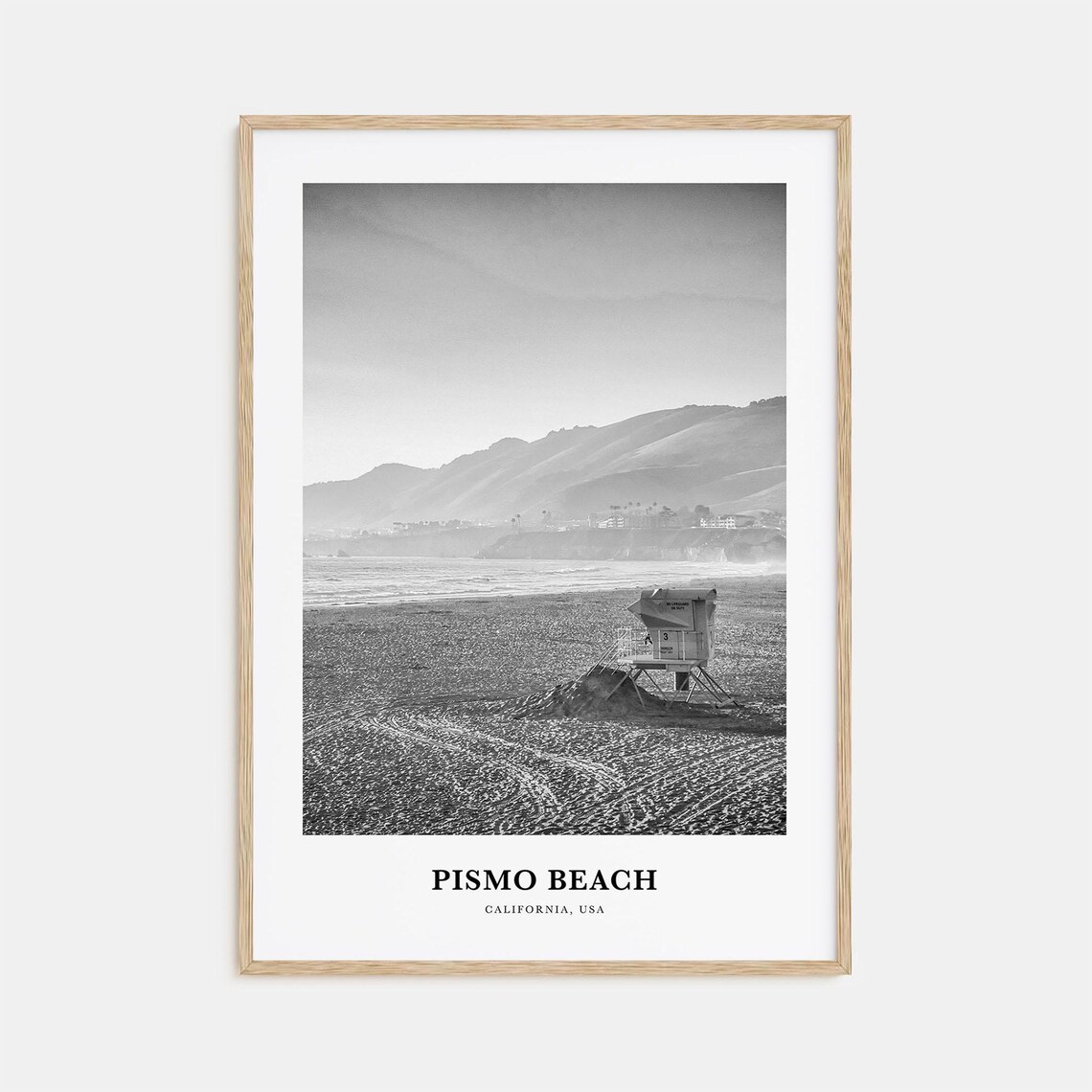 Pismo Beach California Lifeguard Tower Coastal Travel Poster