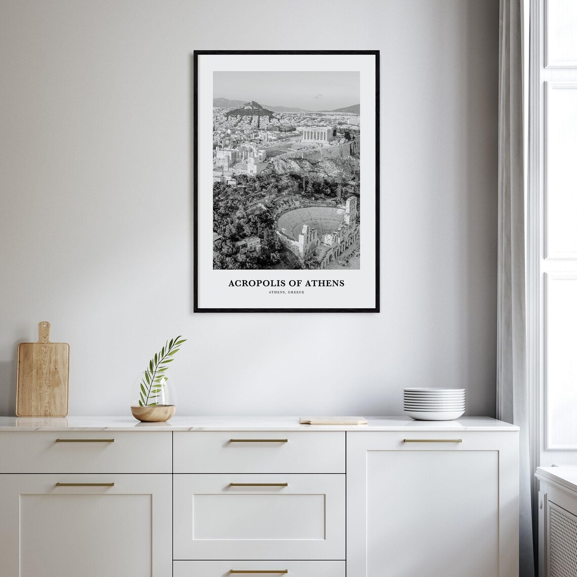 Acropolis of Athens Ancient Ruins Aerial View Greece Travel Poster - Image 2