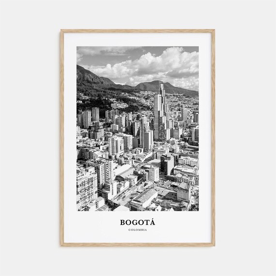 Bogota Colombia City Skyline Andes Mountains Aerial View Poster