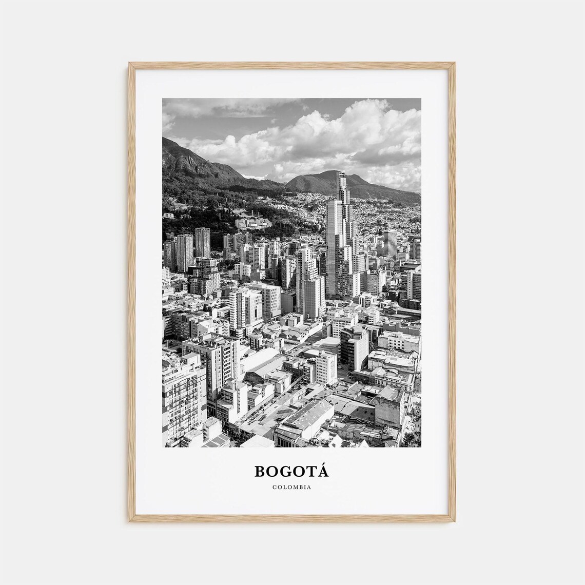 Bogota Colombia City Skyline Andes Mountains Aerial View Poster