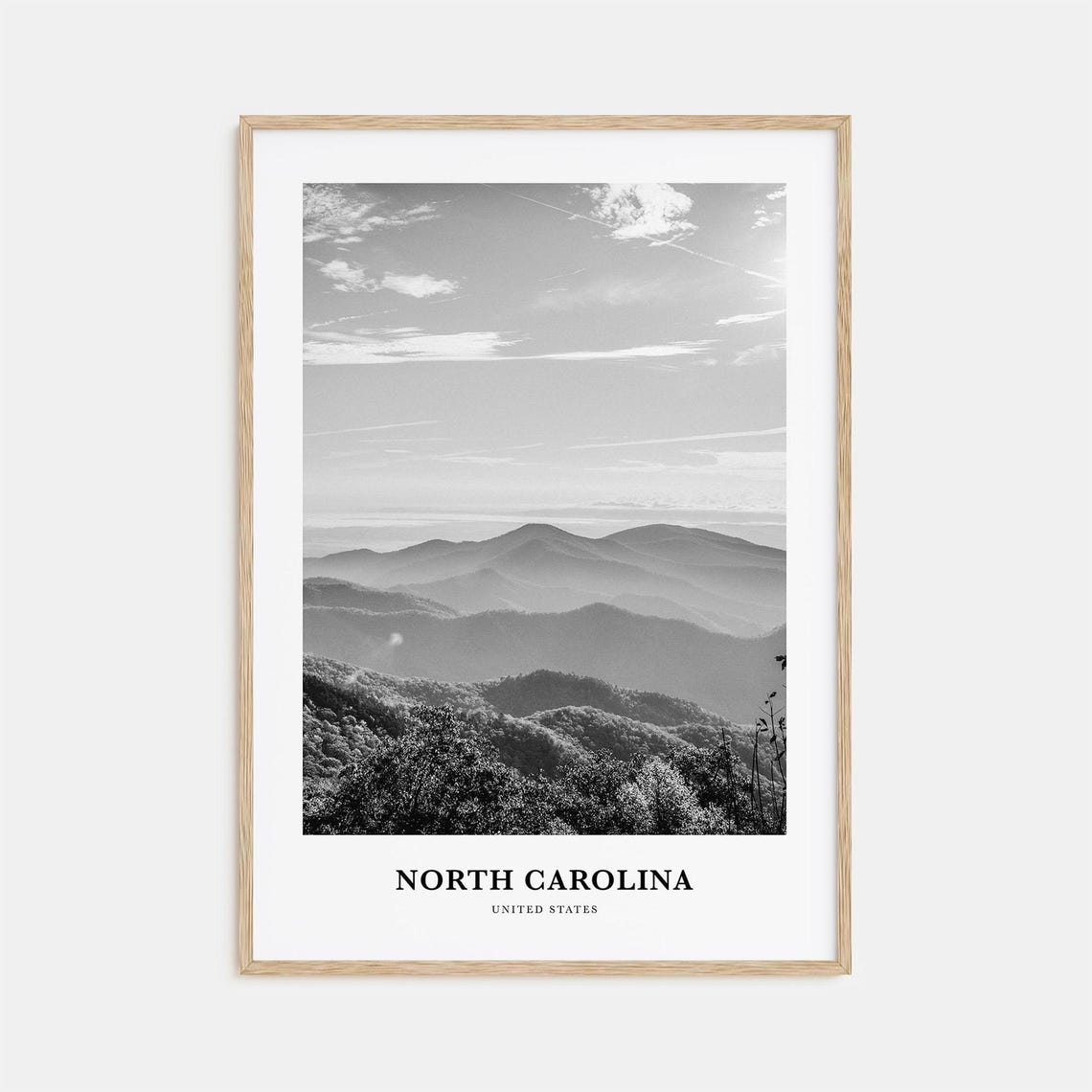 North Carolina Blue Ridge Layered Mountain Ranges Vista Poster