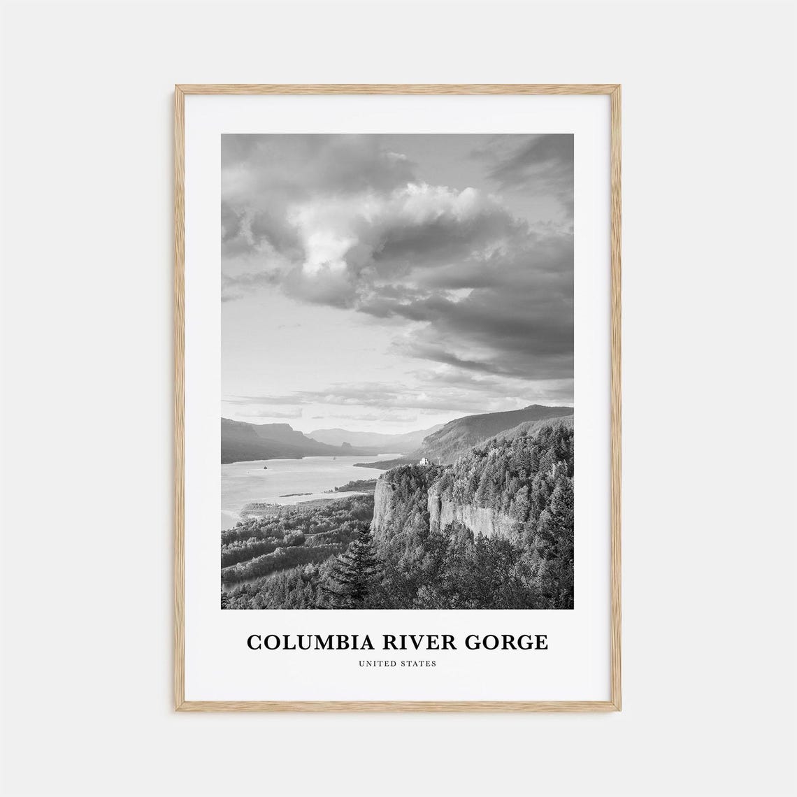 Columbia River Gorge Scenic Overlook Pacific Northwest Poster