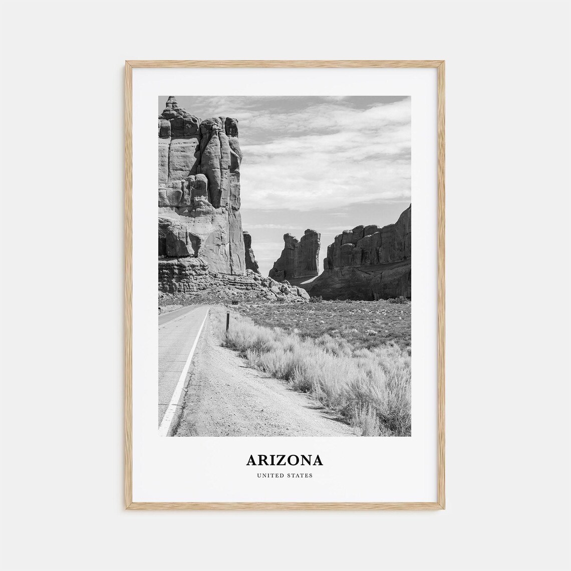 Arizona United States Red Rock Canyon Road Sandstone Towers Poster