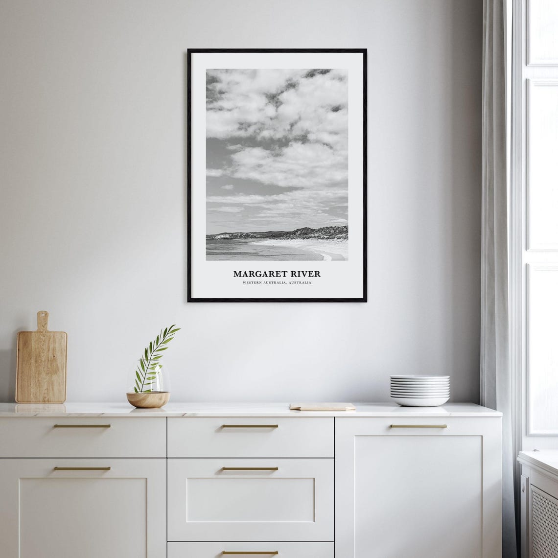 Margaret River Australia Coastal Beach Dramatic Clouds Photo Poster - Image 2