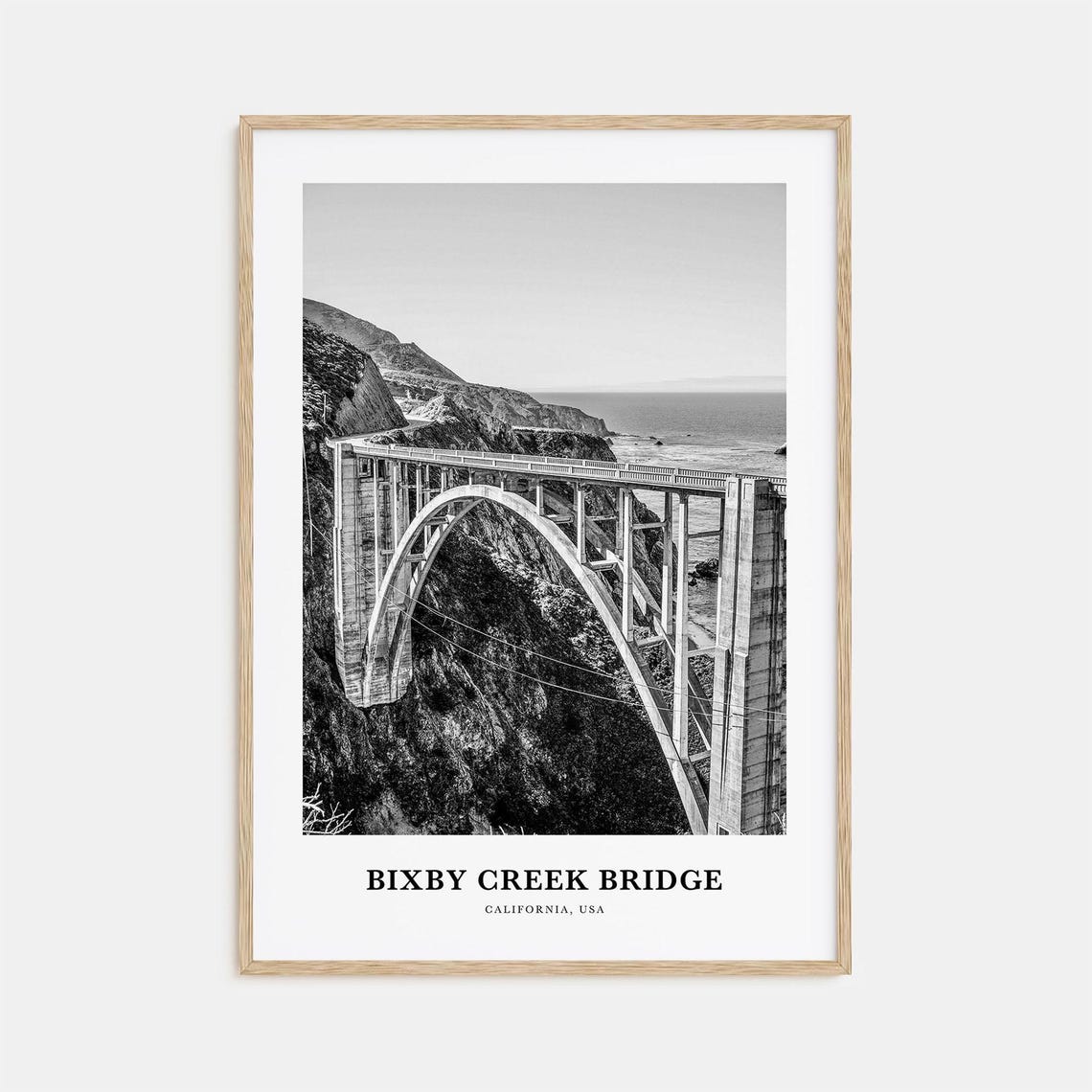 Bixby Creek Bridge California Big Sur Coastal Arch Photo Poster