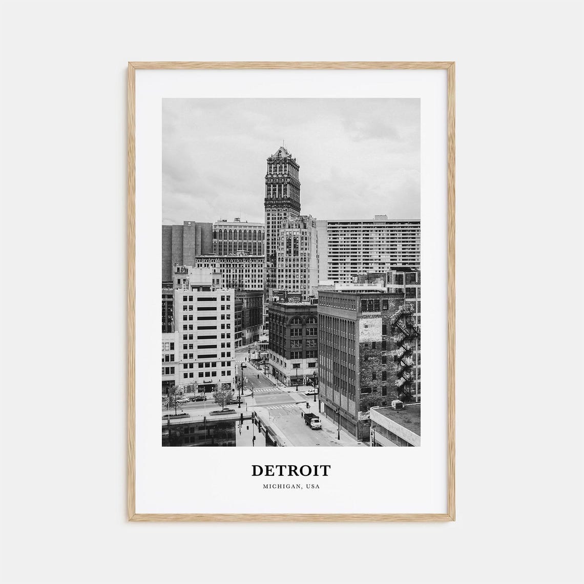 Detroit Wall Art No 1 Detroit Wall Decor Detroit Poster Detroit Home Decor Detroit Travel Gift Detroit Travel Print
