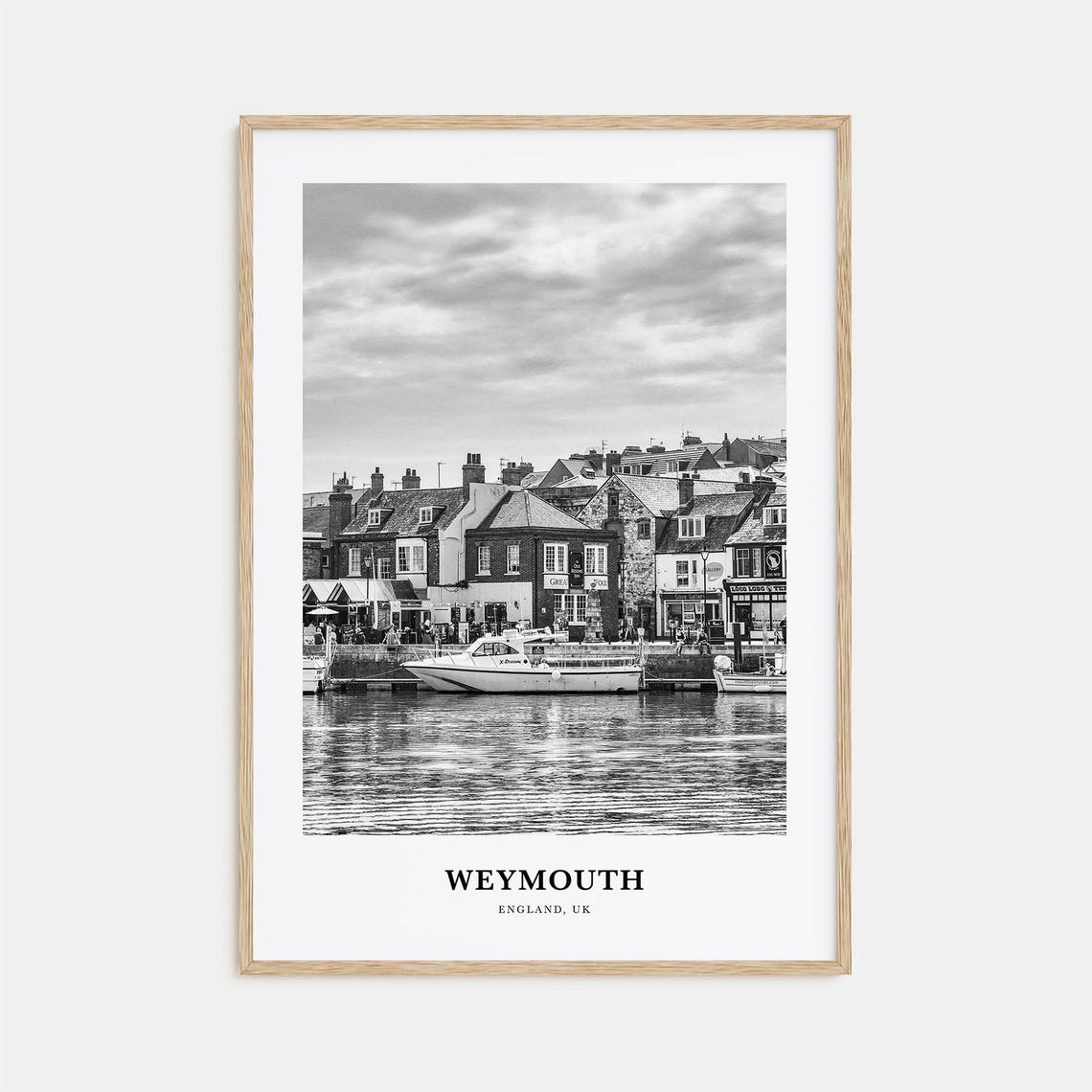 Weymouth England Harbor Boats Waterfront Seaside Town Poster
