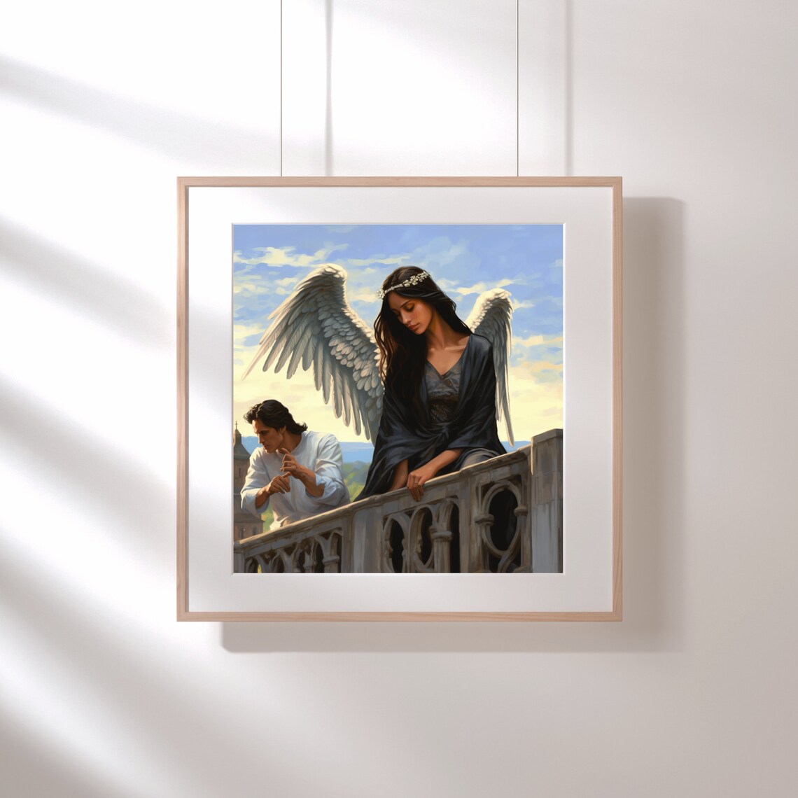 Love Couple Angel Poster, Romantic Home Decor