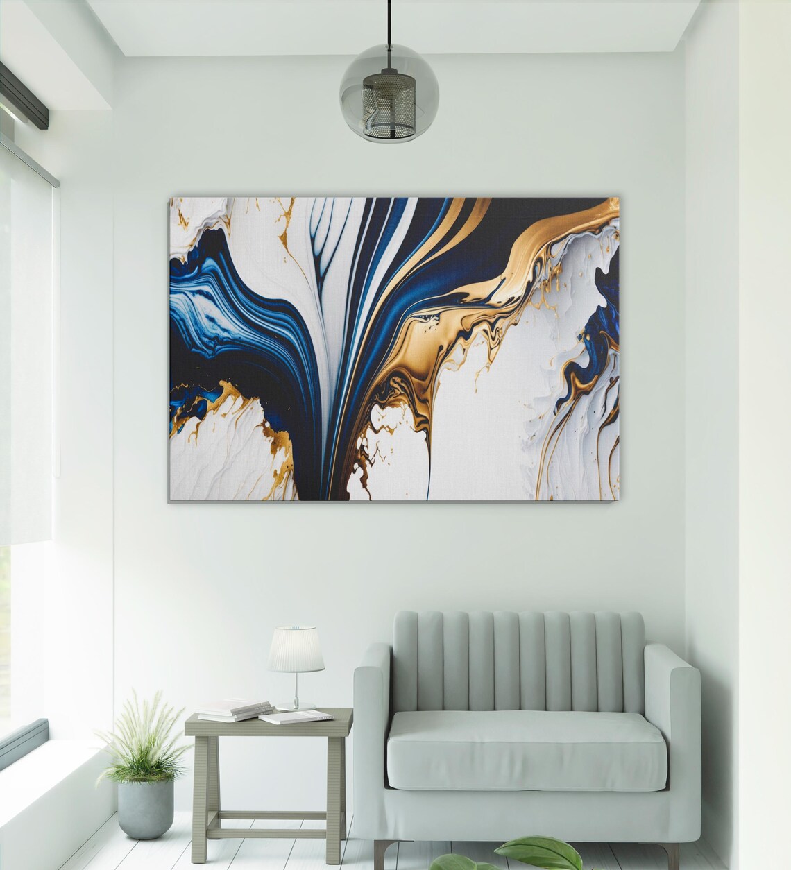 Abstract Gold Marble Art, Luxury Artwork Decor - Image 4