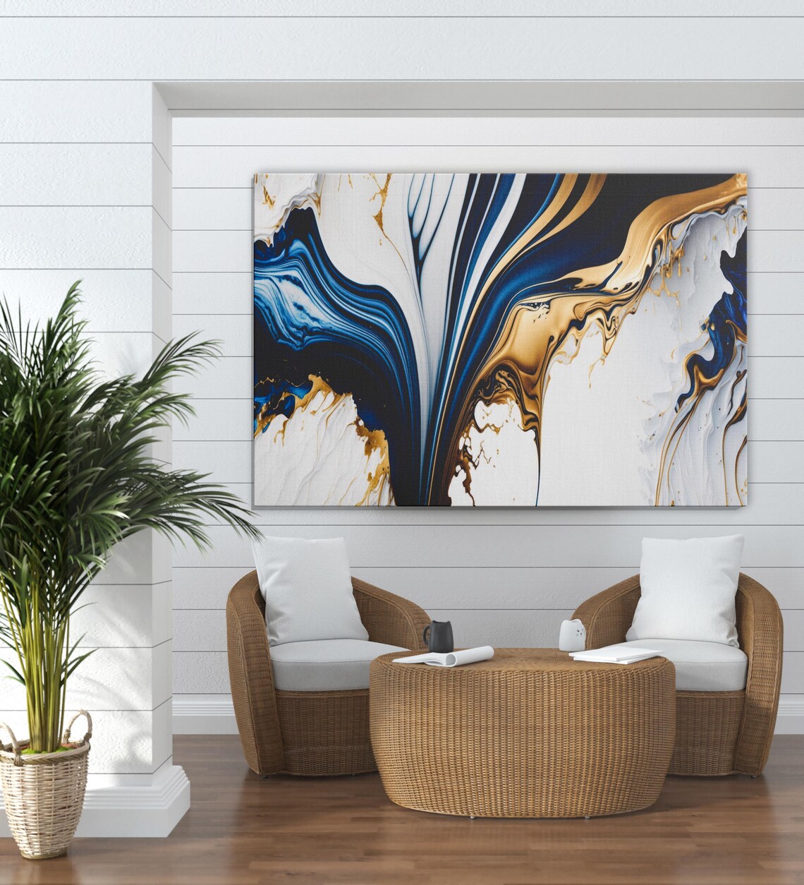 Abstract Gold Marble Art, Luxury Artwork Decor - Image 3