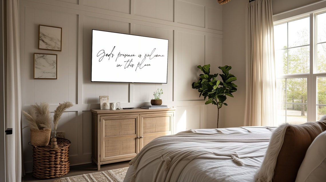Gods Presence Welcome In This Place Script Quote Christian Wall Art - Image 3