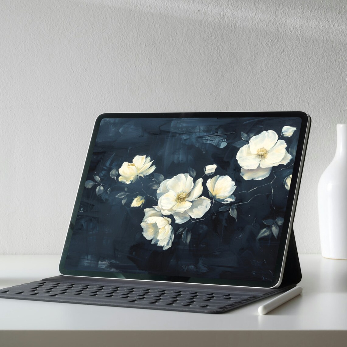 Spring Flowers Wallpaper, Moody Floral Poster Print - Image 2
