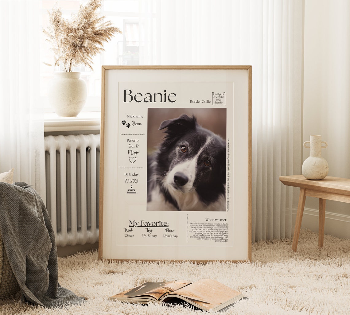 Crush German Shepherd Dog Biography Custom Pet Photo Art Poster - Image 3