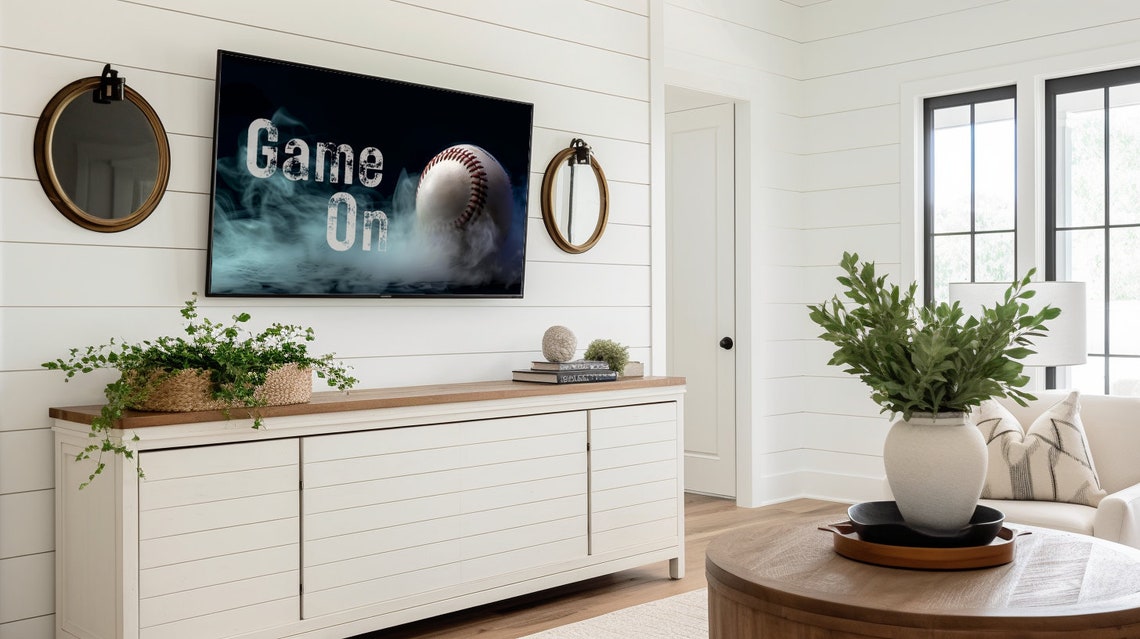 Baseball Game On Smoke Dark Background Sports Wall Decor Poster - Image 2