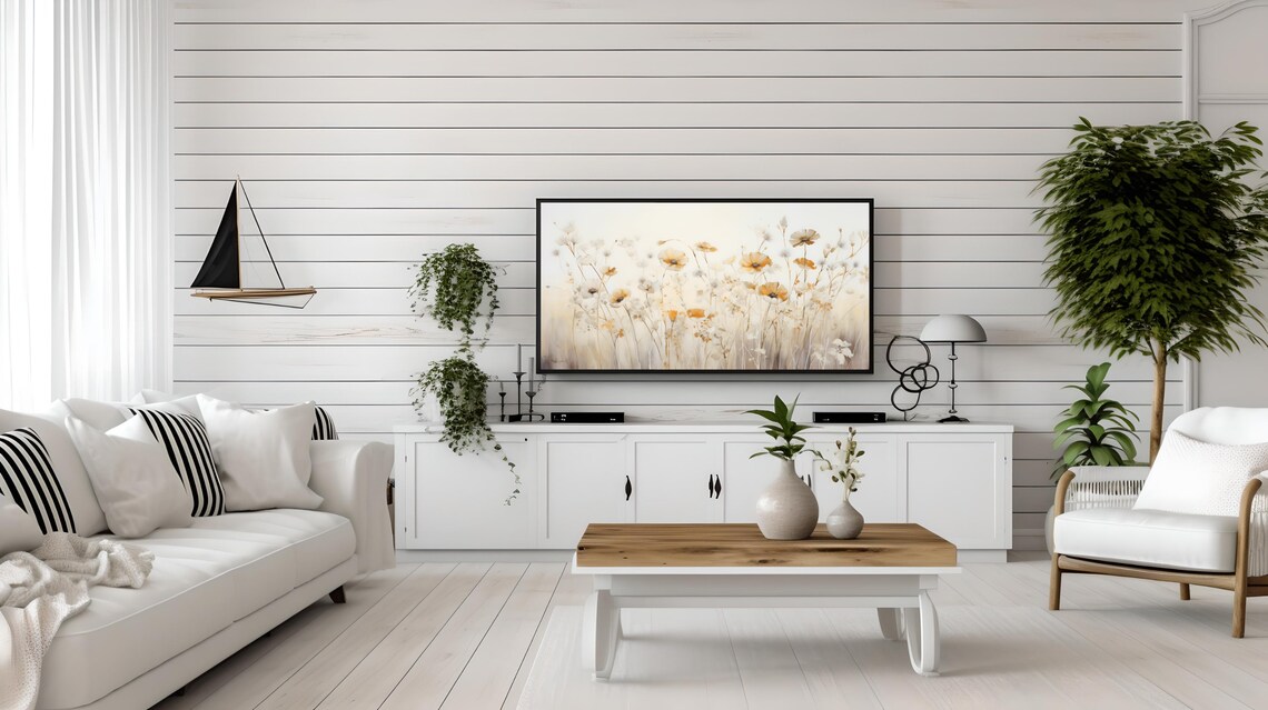 Golden Orange Poppy Meadow Watercolor Floral Painting Poster - Image 3