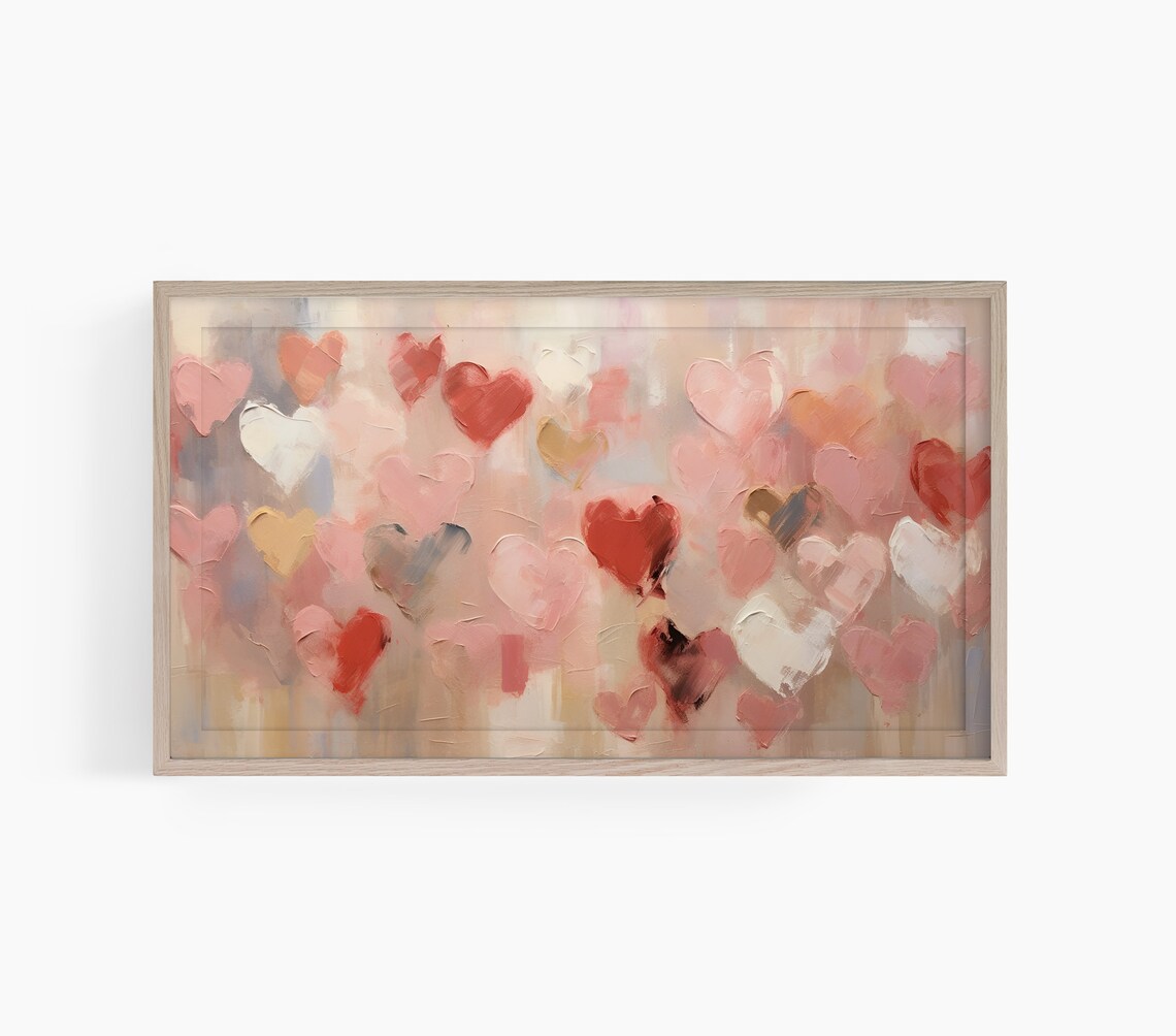 Valentine Day Hearts Art for TV, Instant Love