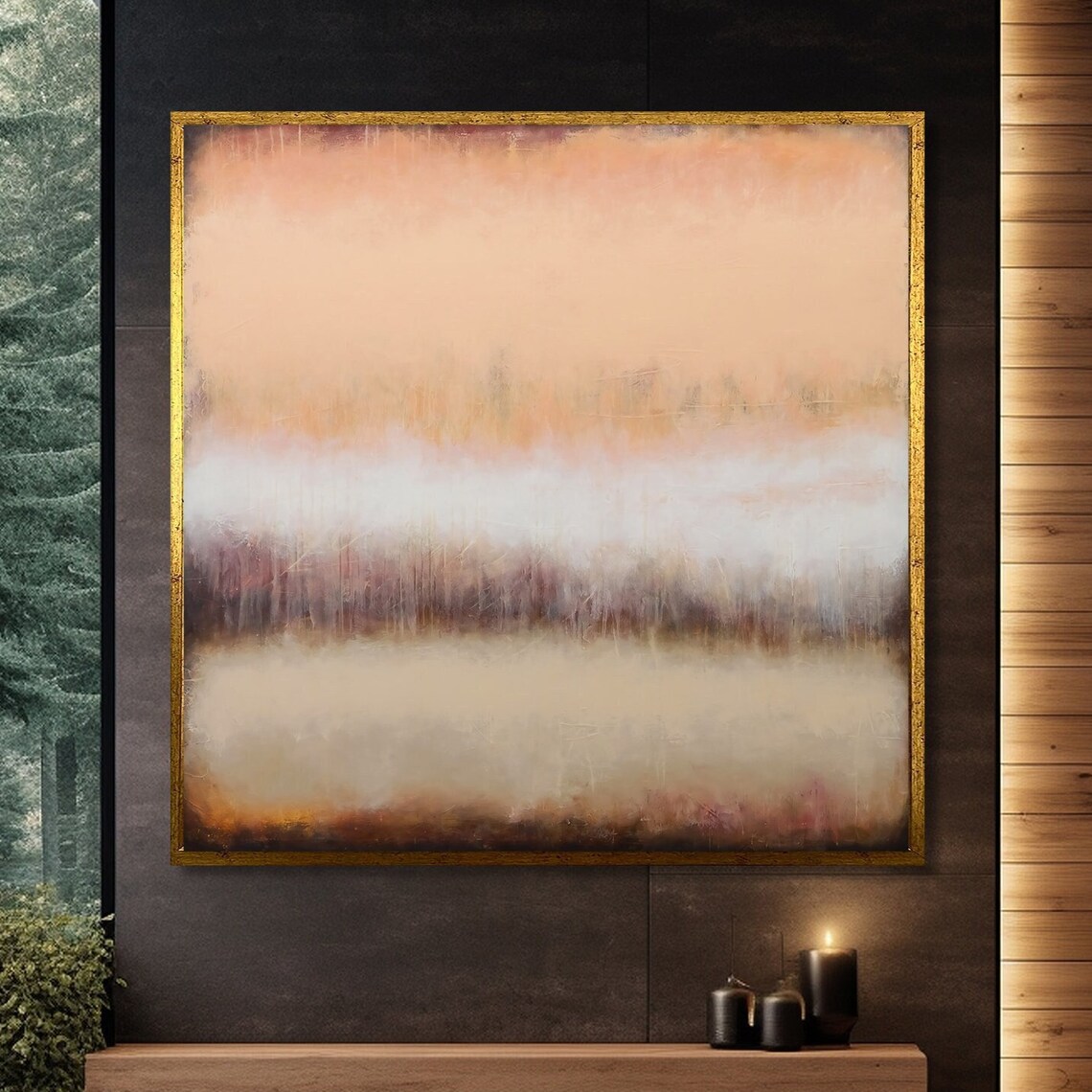 Abstract Earthy Tones Painting, Modern Minimalist Art Print