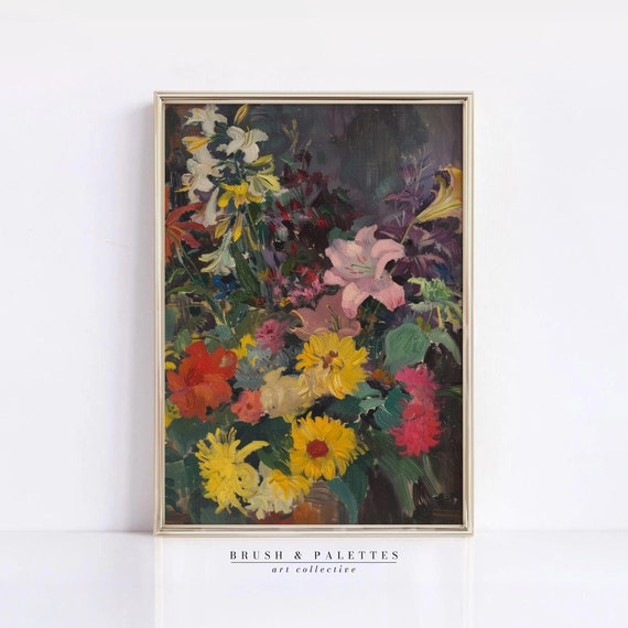 Vibrant Floral Bouquet Impressionist Art Print