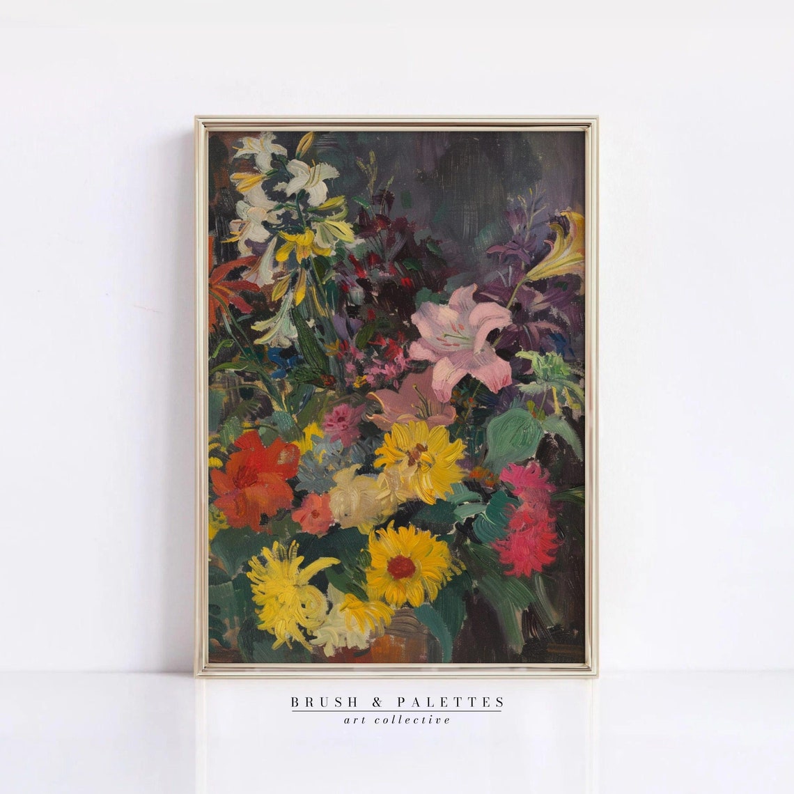 Vibrant Floral Bouquet Impressionist Art Print
