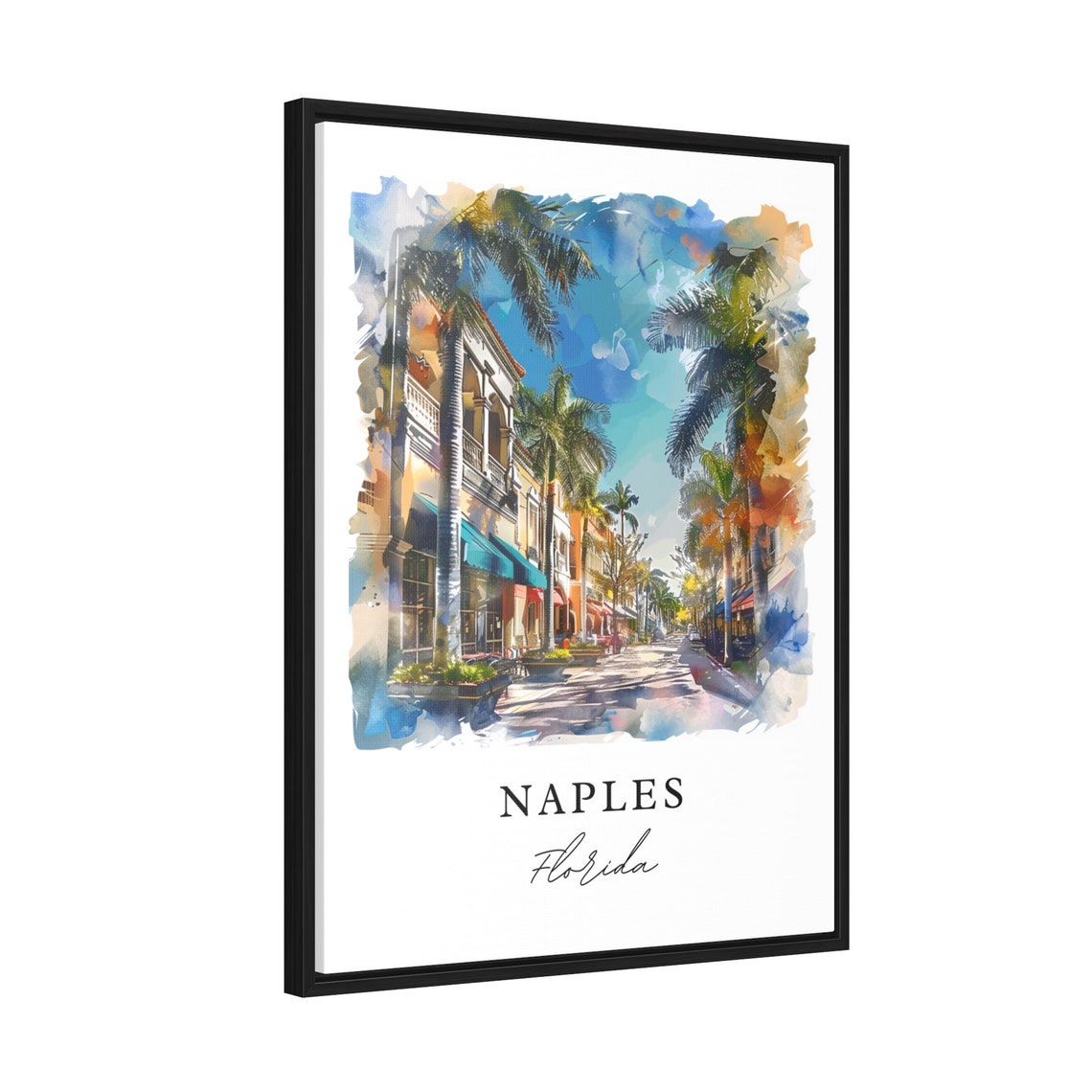 Naples Florida Travel Poster, Housewarming Wall Art - Image 2