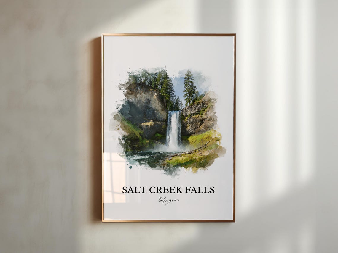 Scenic Salt Creek Falls Willamette Oregon Basalt Waterfall Poster - Image 4