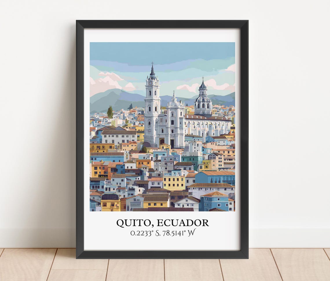 Quito Ecuador Art Retro Travel Home Decor Gift Prints Housewarming - Image 4