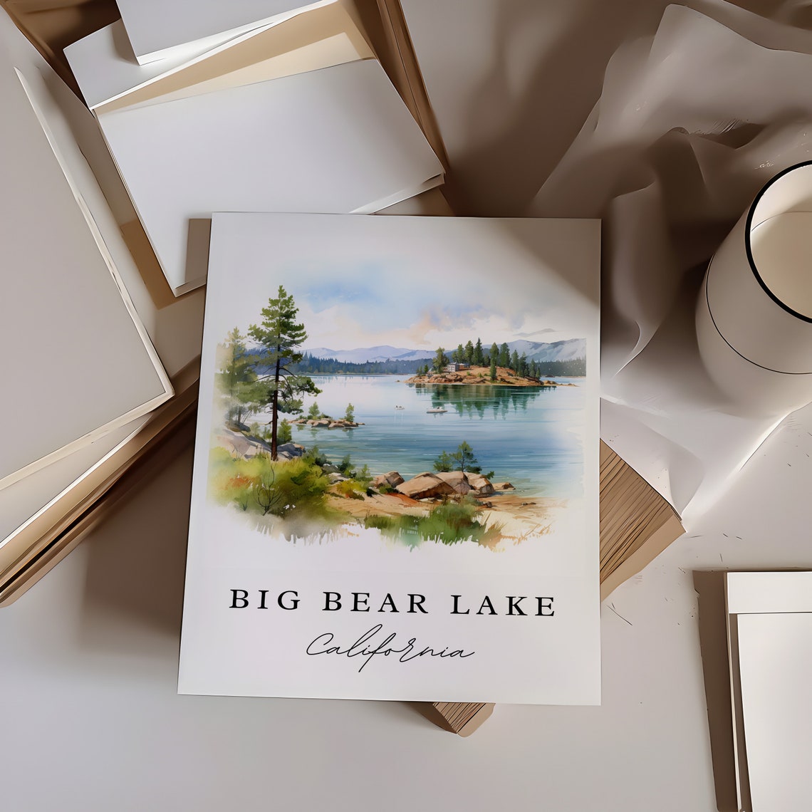 Big Bear Lake Custom Text Poster Print - Image 5