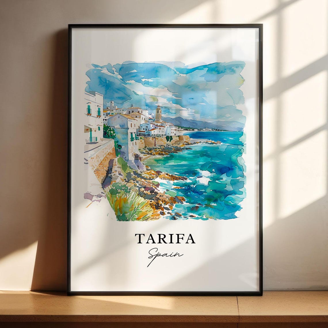 Tarifa Spain Watercolor Travel Poster, Andalusia - Image 4