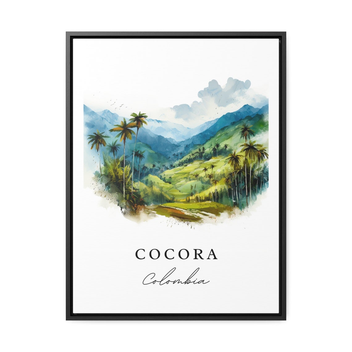 Cocora Wall Art Colombia Poster Print Wedding Gift Birthday Present Custom Text Perfect - Image 3