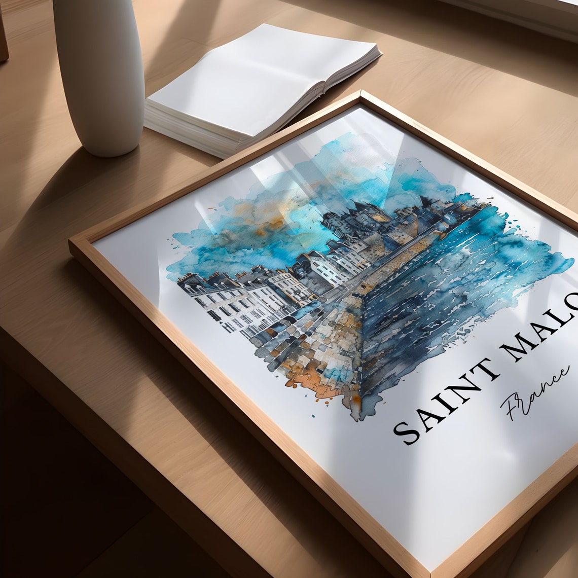 Saint Malo France Watercolor Travel Poster - Image 5