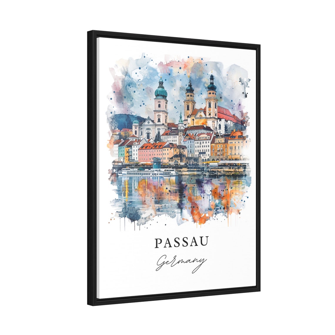 Passau Germany Travel Poster, Housewarming Gift - Image 2