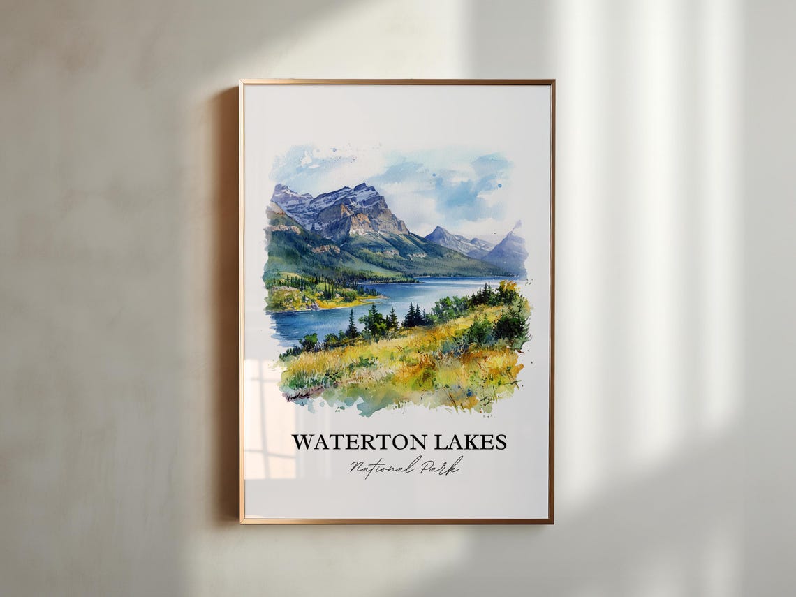 Waterton Lakes National Park Alberta Mountain Scenery Poster - Image 5