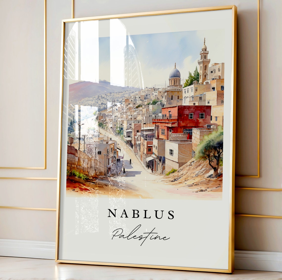 Nablus Palestine Wall Art Print, Custom Text - Image 4
