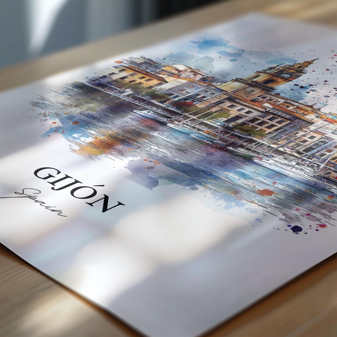 Gijon Travel Poster, Spain Travel Wall Art - Image 6