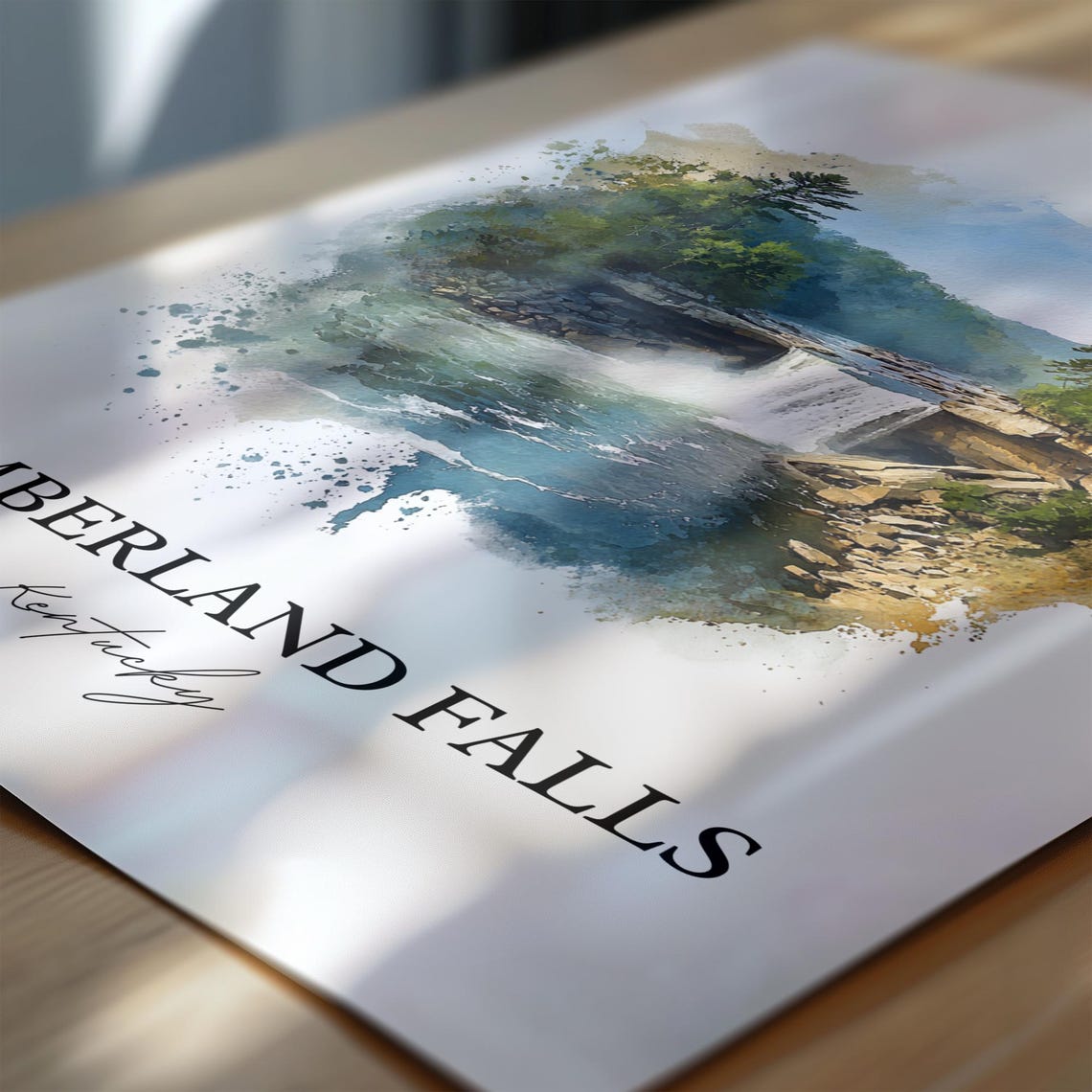 Cumberland Falls Kentucky Wide Cascade Waterfall Travel Poster - Image 6
