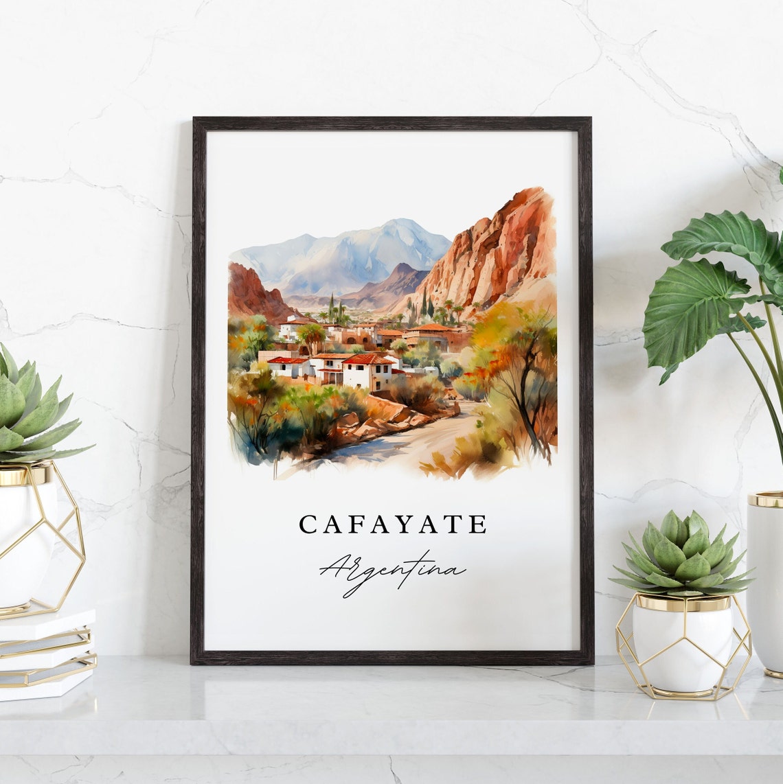 Cafayate Argentina Wall Art Poster Print Wedding Gift Birthday Present Custom Text Perfect - Image 3